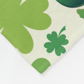 Baby Owl Cute St Patrick Cartoon Fleecedecke (Ecke)