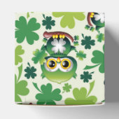 Baby Owl Cute St Patrick Cartoon Geschenkschachtel (Oben)