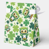Baby Owl Cute St Patrick Cartoon Geschenkschachtel (Rückseite)