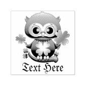 Baby Owl Cute St Patrick Cartoon Permastempel (Design)