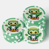 Baby Owl Cute St Patrick Cartoon Pokerchips (Stapel)