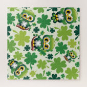 Baby Owl Cute St Patrick Cartoon Puzzle (Horizontal)