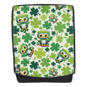 Baby Owl Cute St Patrick Cartoon Rucksack (Vorderseite)