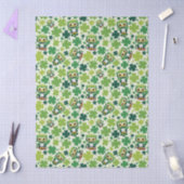 Baby Owl Cute St Patrick Cartoon Seidenpapier (Basteln)