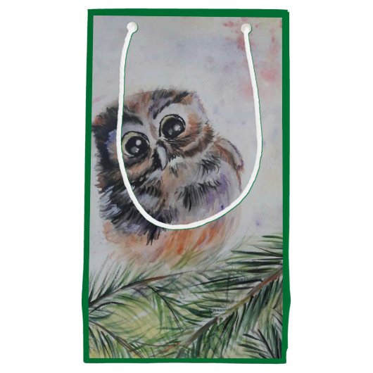 Baby Owl Geschenktasche Kleine Geschenktüte (Vorderseite)