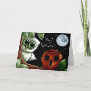 BABY OWL & OWL PUMPKIN BASKET-Karte Karte