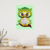 Baby Owl Paper Craft Design Poster (Küche)