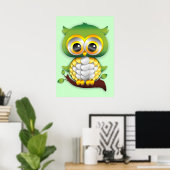 Baby Owl Paper Craft Design Poster (Heimbüro)