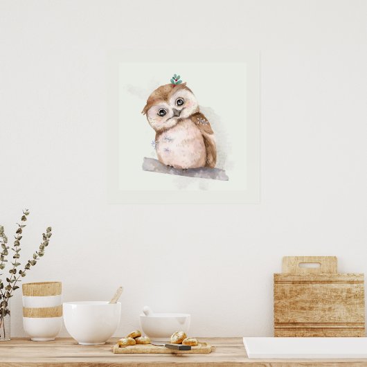 Baby Owl Poster (Küche)