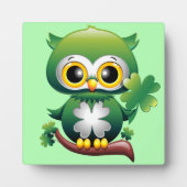 Baby Owl St Patrick Paddy Cartoon Fotoplatte (Vorderseite)