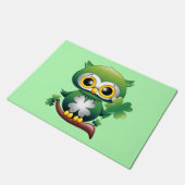 Baby Owl St Patrick Paddy Cartoon Fußmatte (Schrägansicht)