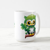 Baby Owl St Patrick Paddy Cartoon Kaffeetasse (VorderseiteRechts)