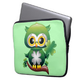 Baby Owl St Patrick Paddy Cartoon Laptopschutzhülle (Vorderseite Links)