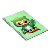 Baby Owl St Patrick Paddy Cartoon Notizblock (Rechte Seite)