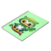 Baby Owl St Patrick Paddy Cartoon Notizblock (Linke Seite)
