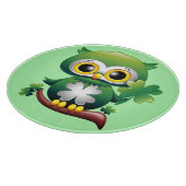 Baby Owl St Patrick Paddy Cartoon Schneidebrett (Ecke)
