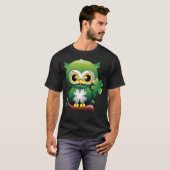 Baby Owl St Patrick Paddy Cartoon T-Shirt (Vorne ganz)