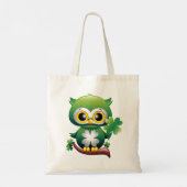 Baby Owl St Patrick Paddy Cartoon Tragetasche (Rückseite)