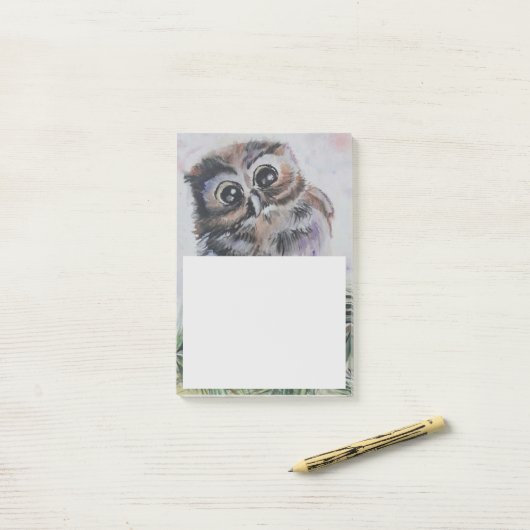 Baby Owl Sticknotes Post-it Klebezettel (Auf Schreibtisch)