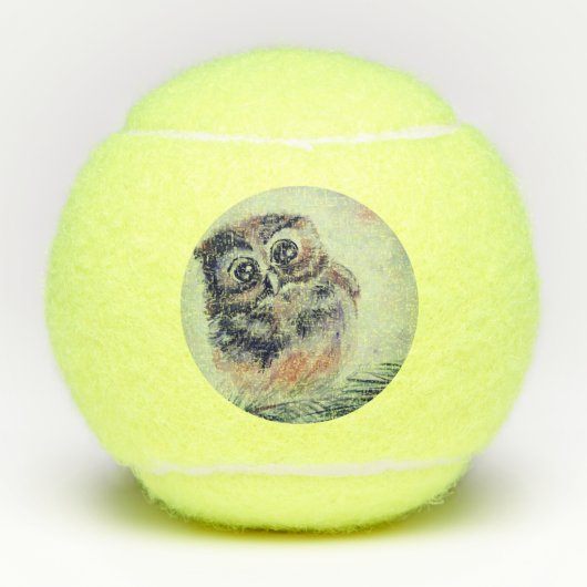 Baby Owl Tennis Balls Tennisbälle (Vorderseite)
