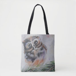 Baby Owl Tote Bag - Malerei Tasche