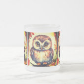 Baby Owl watercolor Illustration Mattglastasse (Mittel)