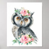 Baby Owl Woodland Animal Kinderzimmer | Niedliche Poster (Vorne)