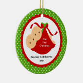 Baby paart erste Verzierung des Babys Weihnachts Keramik Ornament (Rechts)