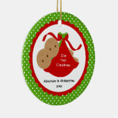 Baby paart erste Verzierung des Babys Weihnachts Keramik Ornament (Rechts)