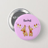 Baby paart (Mädchen) Button (Vorne & Hinten)