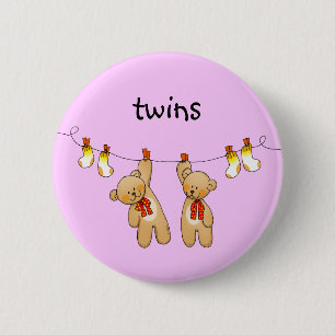 Baby paart (Mädchen) Button