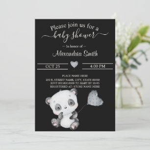 Baby Panda   Babyparty Einladung