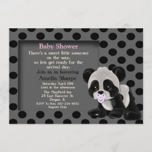 Baby-Panda-Bärn-Babyparty-Einladung Einladung