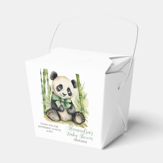 Baby Panda Bear Baby Dusche Geschenkschachtel (Vorderseite)