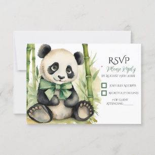 Baby Panda Bear Baby Dusche RSVP Karte