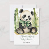 Baby Panda Bear Baby Dusche Vielen Dank Dankeskarte (Rückseite)