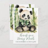 Baby Panda Bear Baby Dusche Vielen Dank Dankeskarte (Vorne/Hinten)