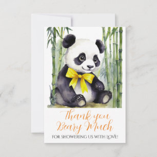 Baby Panda Bear Baby Shower Non Gender Vielen Dank Dankeskarte