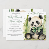 Baby Panda Bear Bear Bearly Wait Baby Dusche Einladung (Vorne/Hinten)