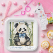 Baby Panda Bear Bear Bearly Wait Boy Baby Dusche Pappteller (Party)
