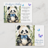 Baby Panda Bear Books for Baby Begleitkarte (Vorne/Hinten)