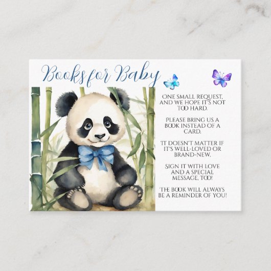 Baby Panda Bear Books for Baby Begleitkarte (Vorderseite)