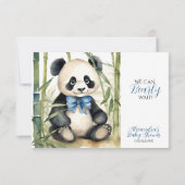 Baby Panda Bear Boy Baby Dusche RSVP Karte (Rückseite)
