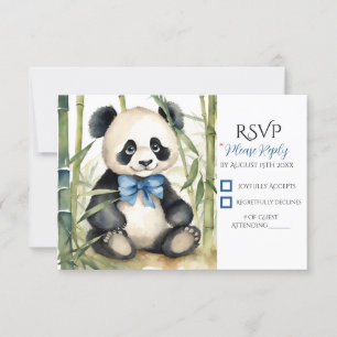 Baby Panda Bear Boy Baby Dusche RSVP Karte