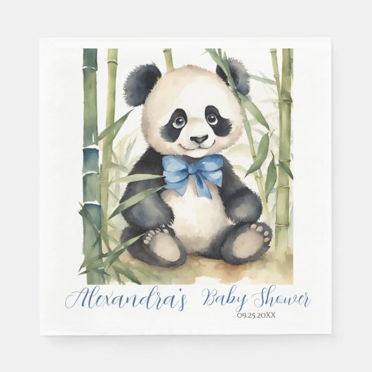 Baby Panda Bear Boy Baby Dusche Serviette (Vorderseite)