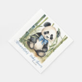 Baby Panda Bear Boy Baby Dusche Serviette (Ecke)