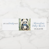 Baby Panda Bear Boy Baby Dusche Wasserflaschenetikett (Einzelnes Label)
