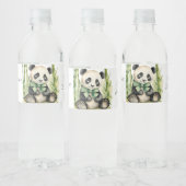 Baby Panda Bear Gender Neutral Baby Dusche Wasserflaschenetikett (Flaschen)