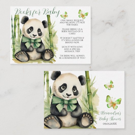 Baby Panda Bear Gender Neutral Books for Baby Begleitkarte (Vorne/Hinten)