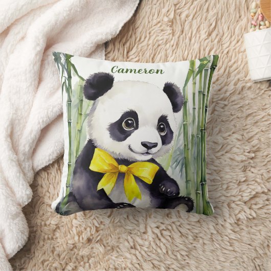 Baby Panda Bear Gender Neutral Personalisiert Kissen (Decke)